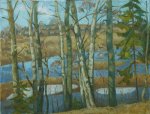 Ранняя весна на реке Мсте - 1994, 60х80, холст, масло, ценадоговорная.